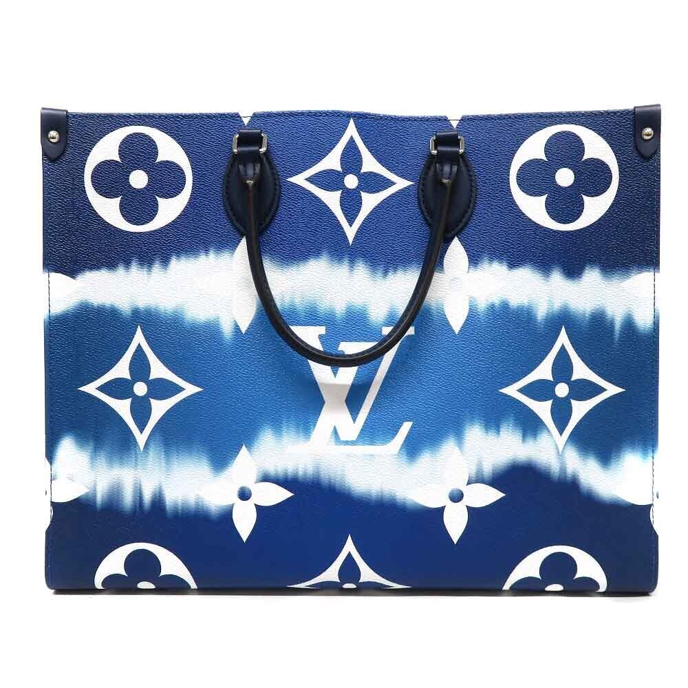 LOUIS VUITTON OnTheGo Handbag Tote Bag Blue Escale Spring Summer - Picture 2 of 11